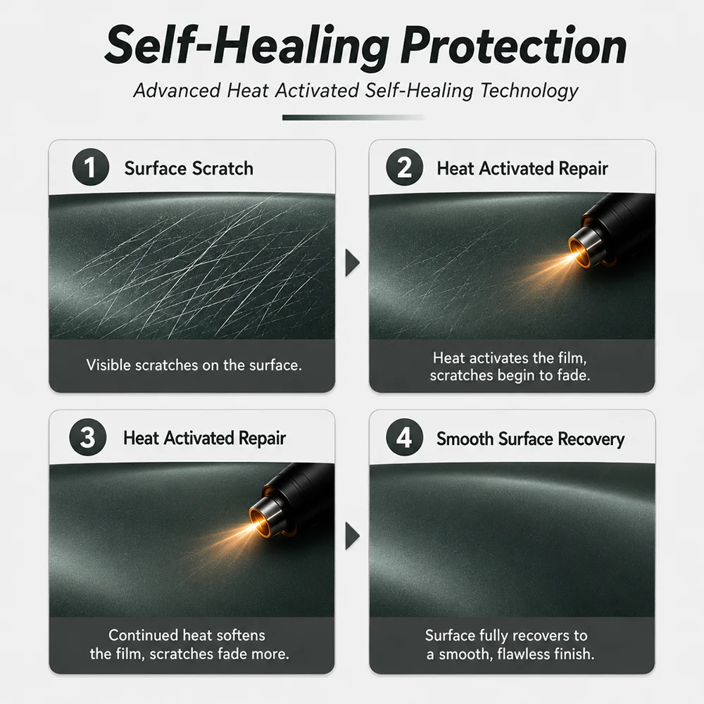 TPU Ultra Matte Dark Green Color PPF Paint Protection Film