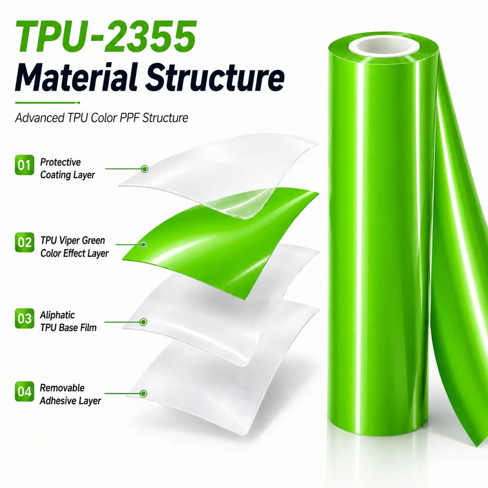 TPU Viper Green Color PPF