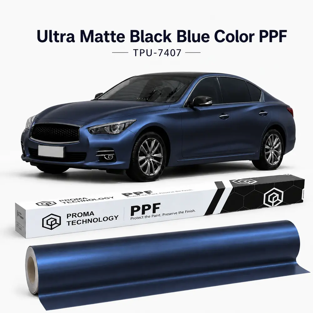 Ultra Matte Black Blue Color PPF-Main image