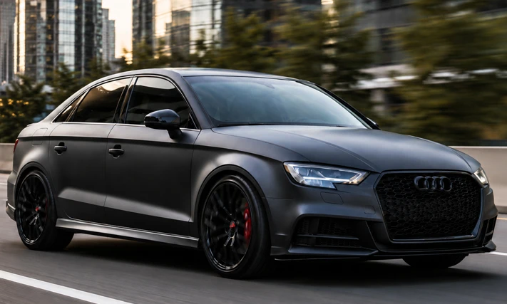 Ultra Matte Black Blue Color PPF