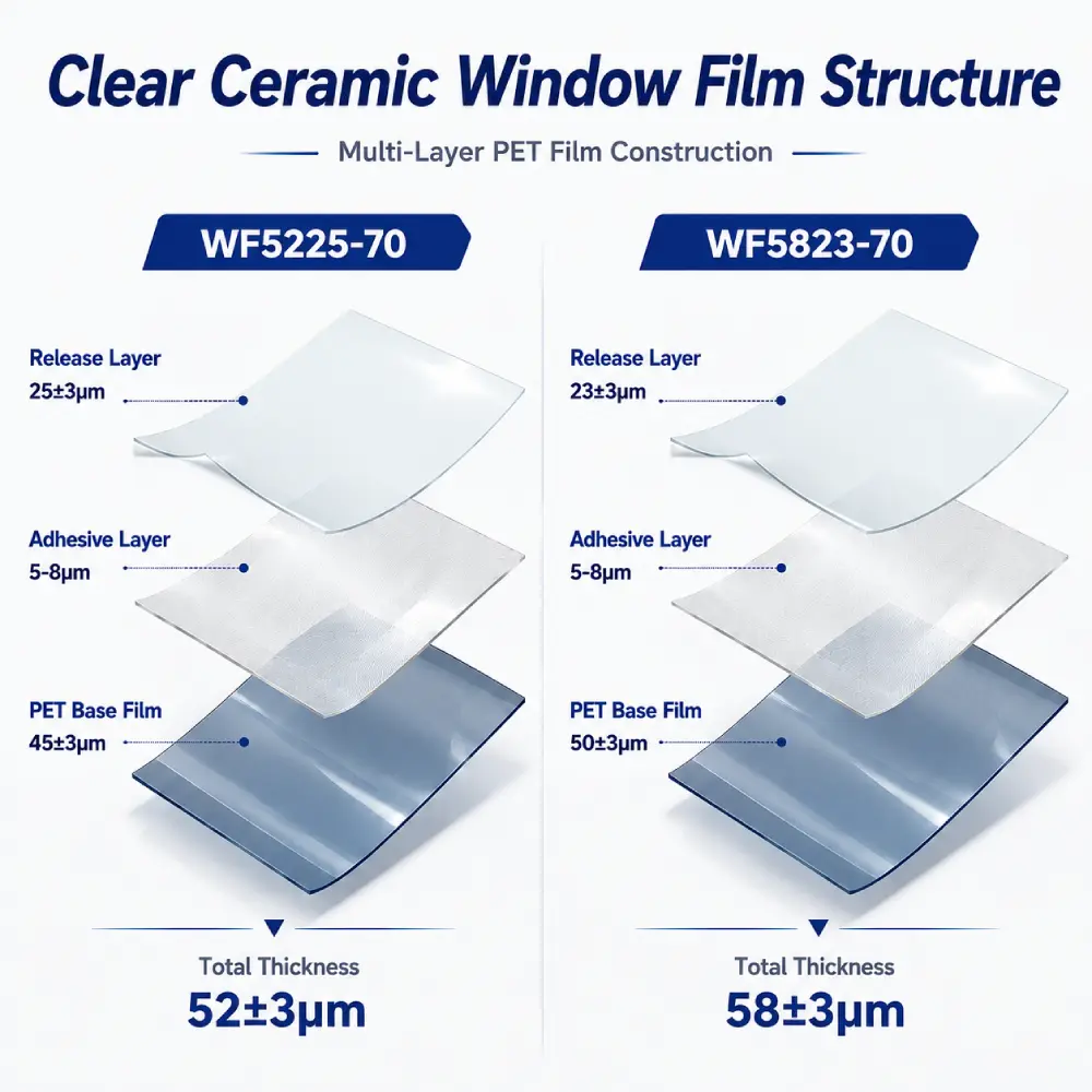 70% VLT Clear Ceramic Window Film Roll