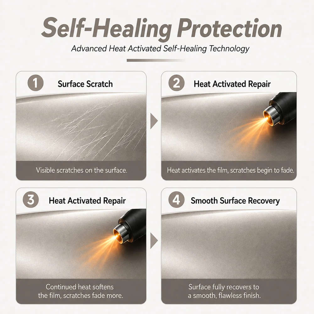 TPU Coffee Beige Metallic Color PPF Self-healing TPU Film For Protecting Car