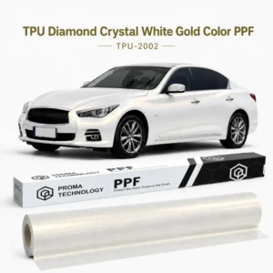 TPU Diamond Crystal White Gold Color PPF-Main image display