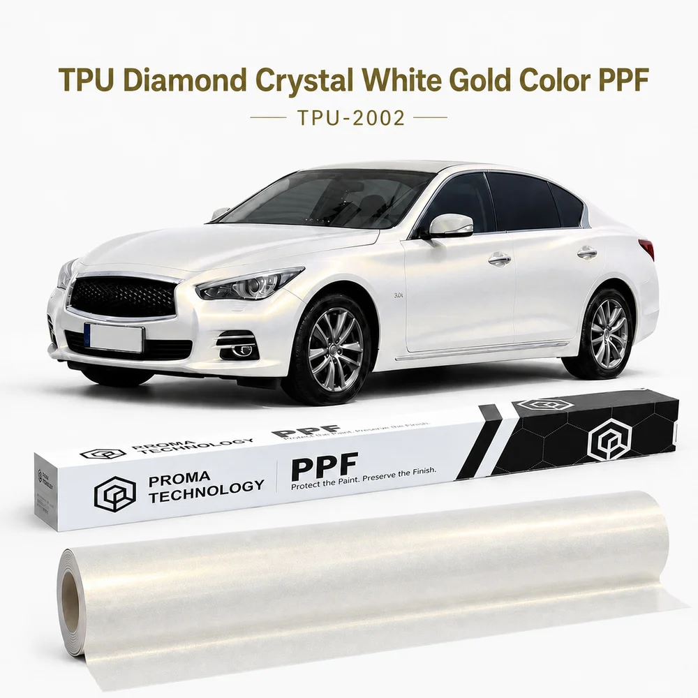 TPU Diamond Crystal White Gold Color PPF-Main image display