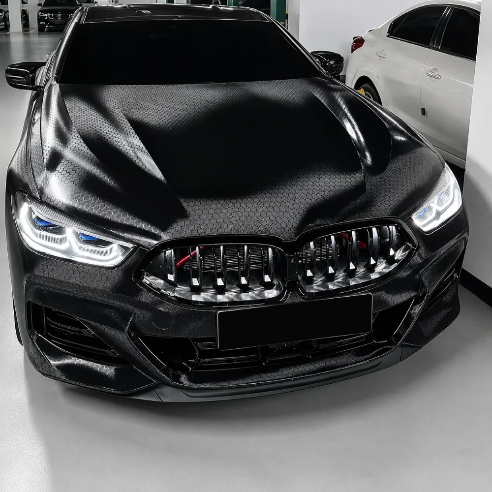 TPU Gloss Hexagonal Carbon Fiber Color PPF-scene display
